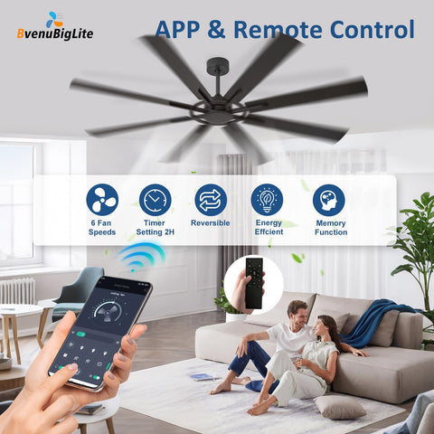 BvenuBigLite adjustable downrods fit varied ceiling heights for flexible installation.