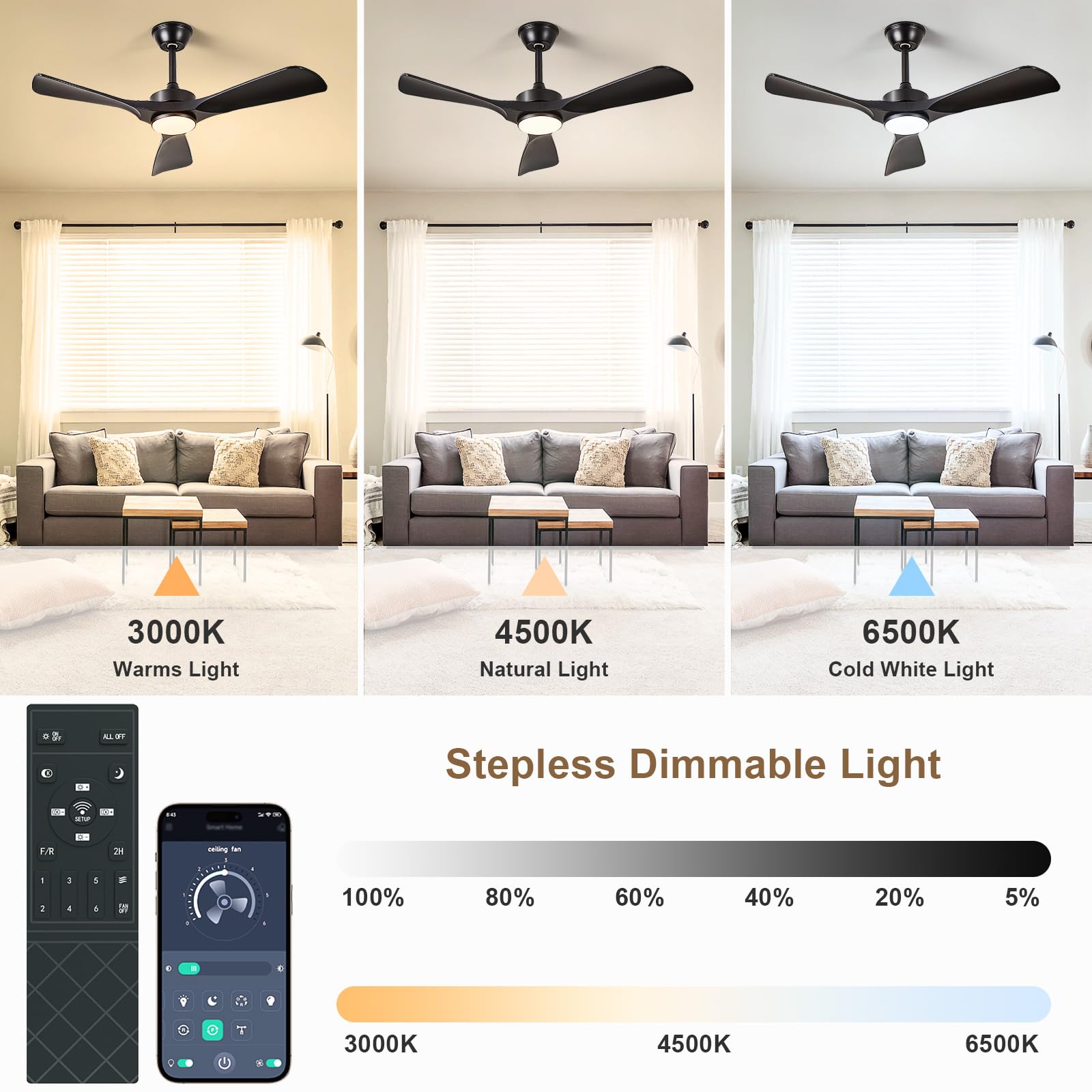 BvenuBigLite remote and app control enables flexible operation