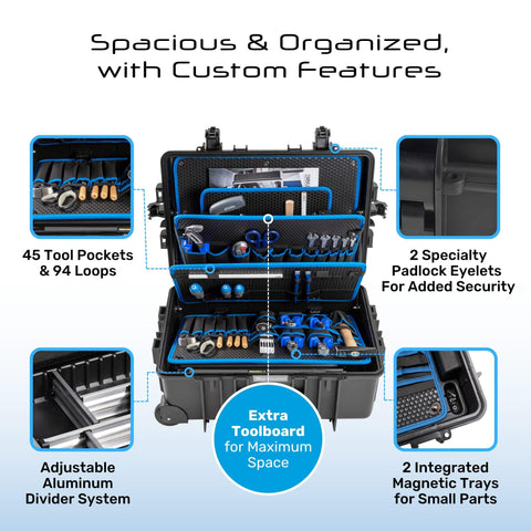 B&W International Jumbo 6700 casters enable smooth rolling on uneven floors.