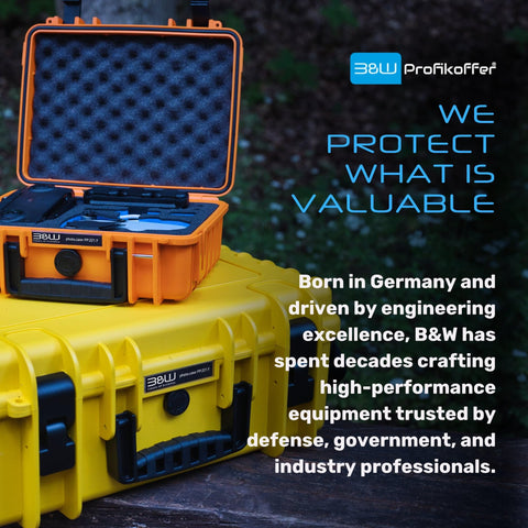 B&W International Jumbo 6700 durable PP shell stands up to tough environments.