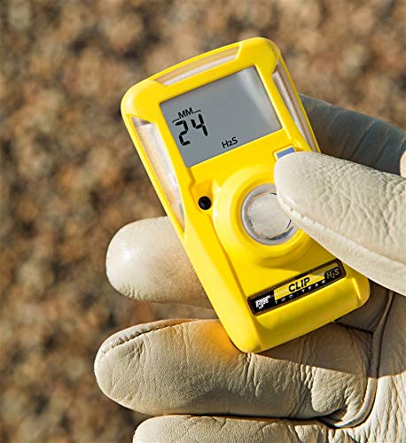 BW Technologies BW Clip O2 monitor yellow in hibernation mode, power-conserving design.