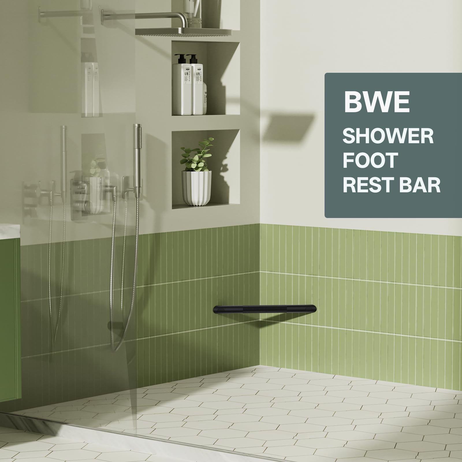 BWE easy-install kit simplifies mounting for quick upgrade to your shower.