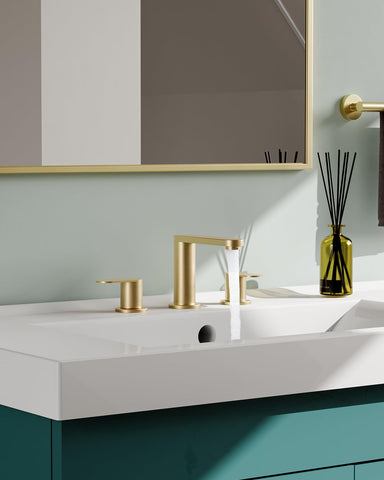 BWE two-handle control delivers precise temperature and flow adjustments.