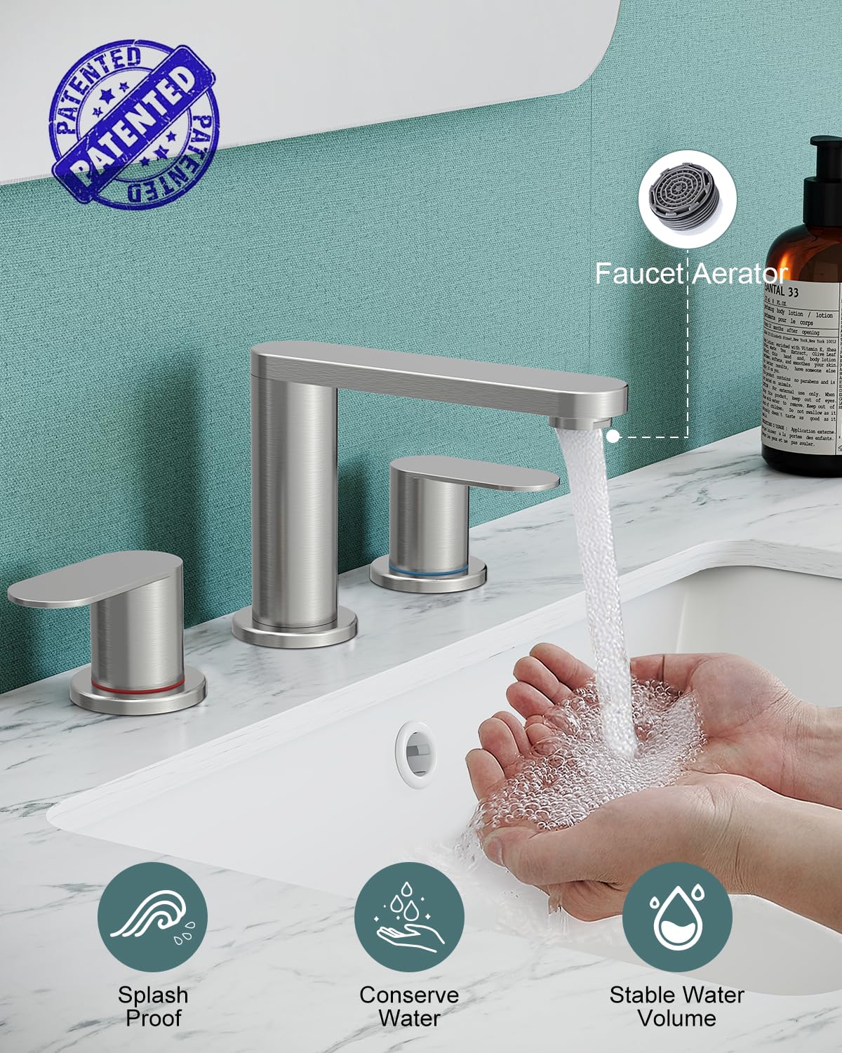 BWE brushed nickel finish resists rust and fading for lasting bathroom beauty