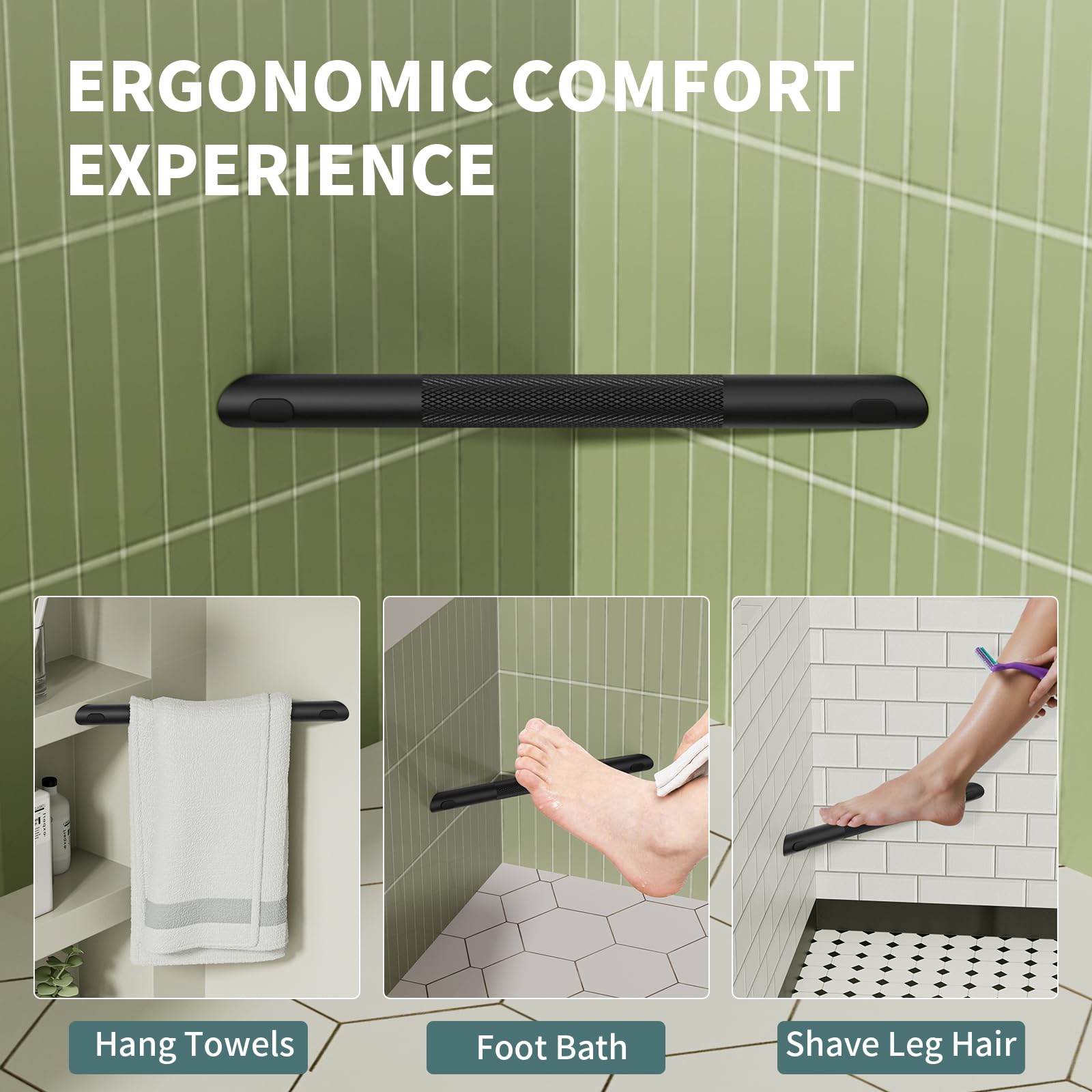 BWE corner wall mount keeps your shower organized while providing sturdy support.