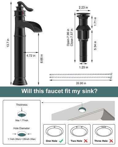 BWE single-handle mixer for quick temperature adjustment.