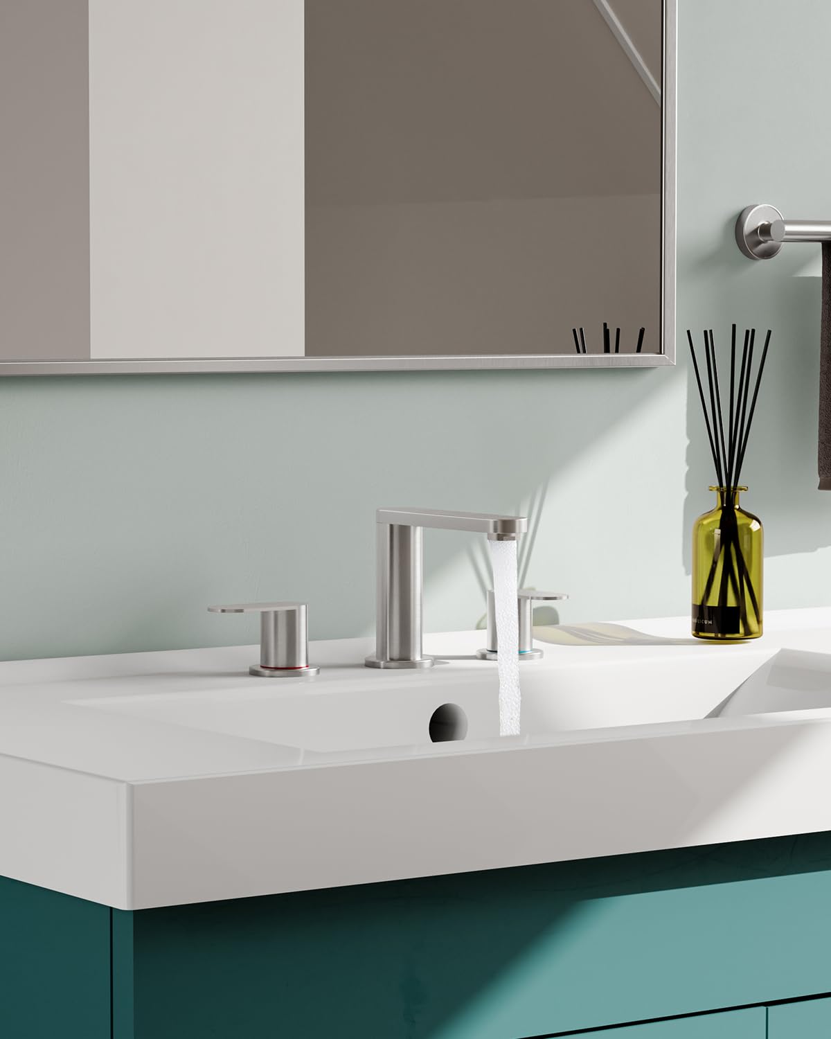 BWE two-handle control allows precise temperature and water flow