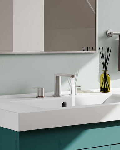 BWE two-handle control allows precise temperature and water flow