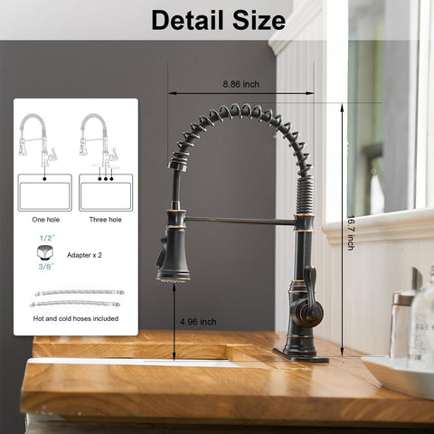 BWE high-arc swivel nozzle for full sink maneuverability