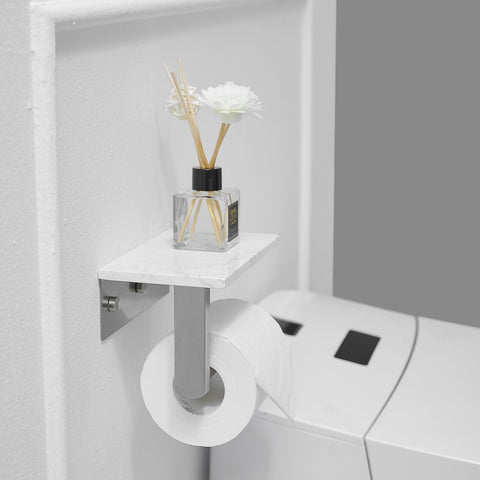 BWE marble holder close up on brushed nickel finish and durability
