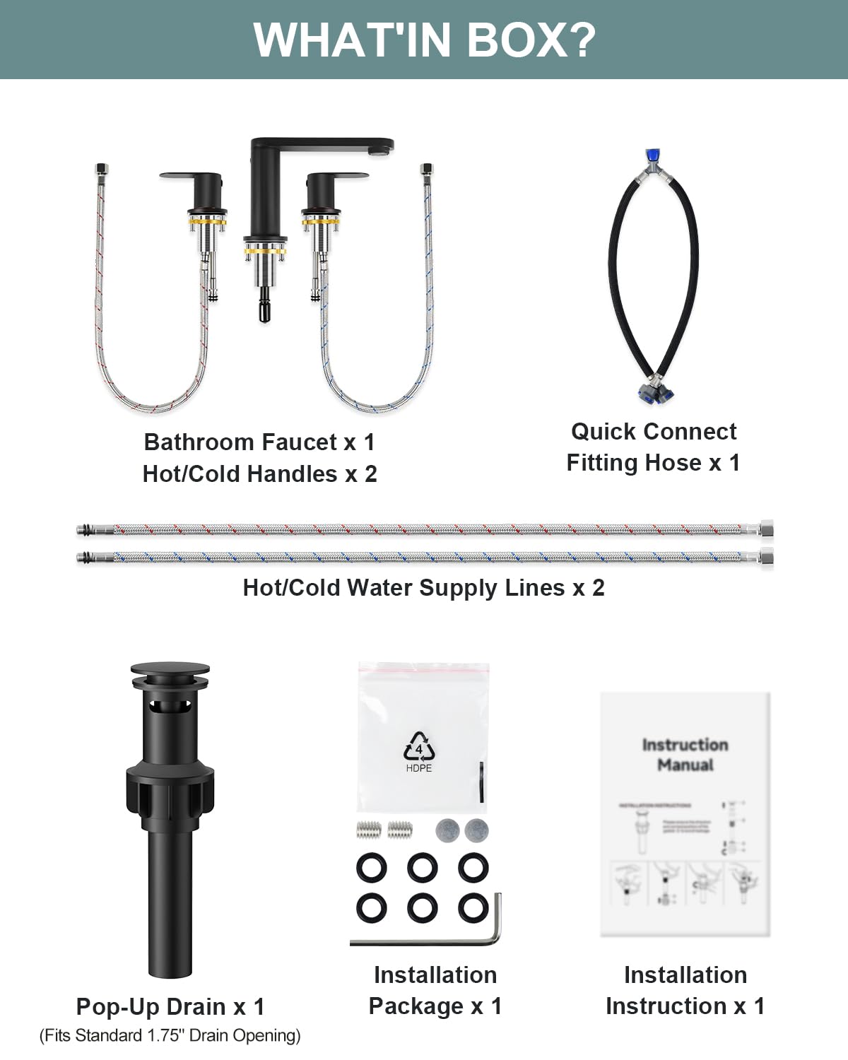 BWE matte black design complements many bathroom decors.