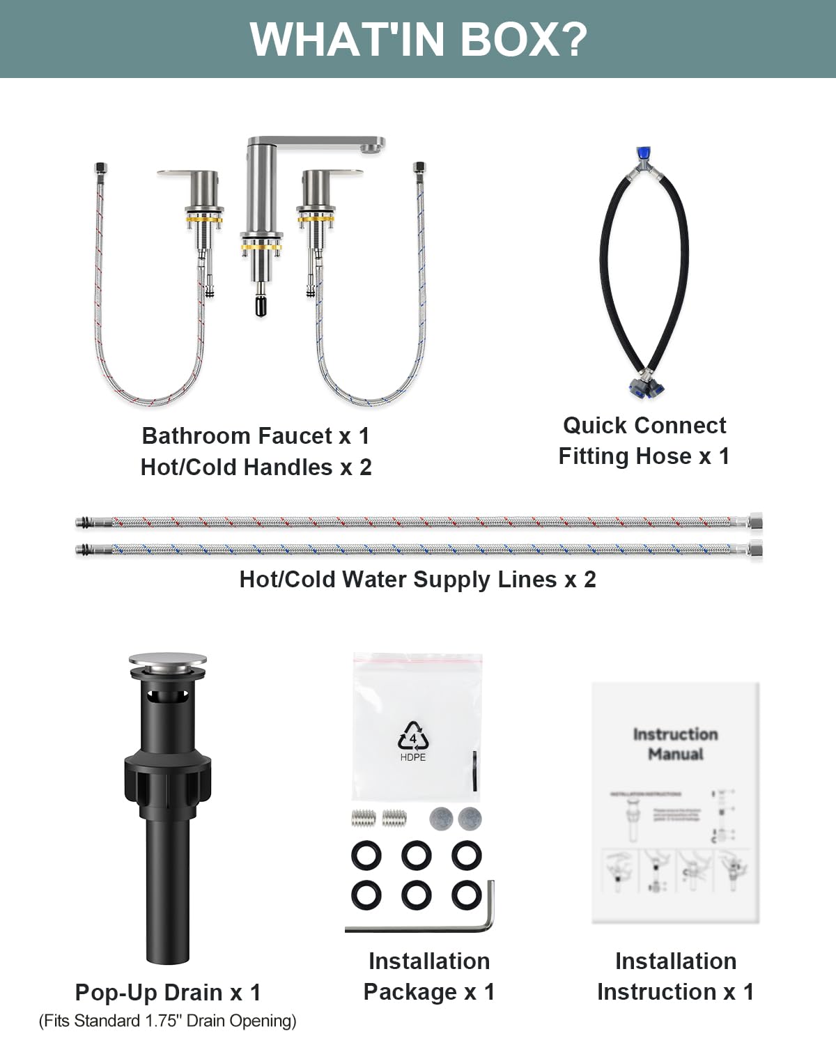 BWE modern-nickel look complements contemporary bathrooms and remodel projects