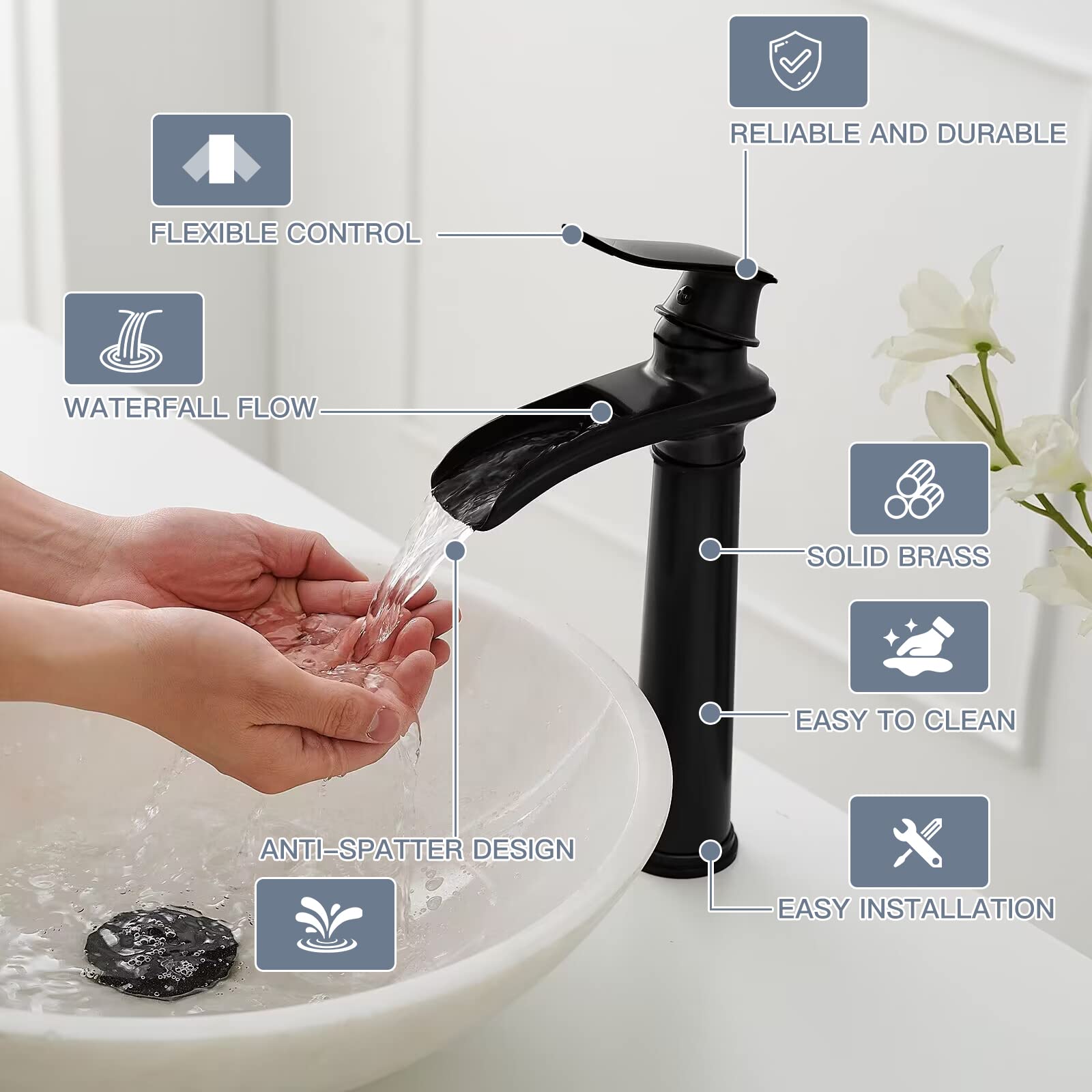 BWE Vessel Sink Faucet brass construction for durability