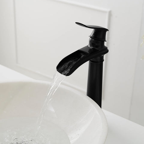 BWE Vessel Sink Faucet matte black finish resists wear