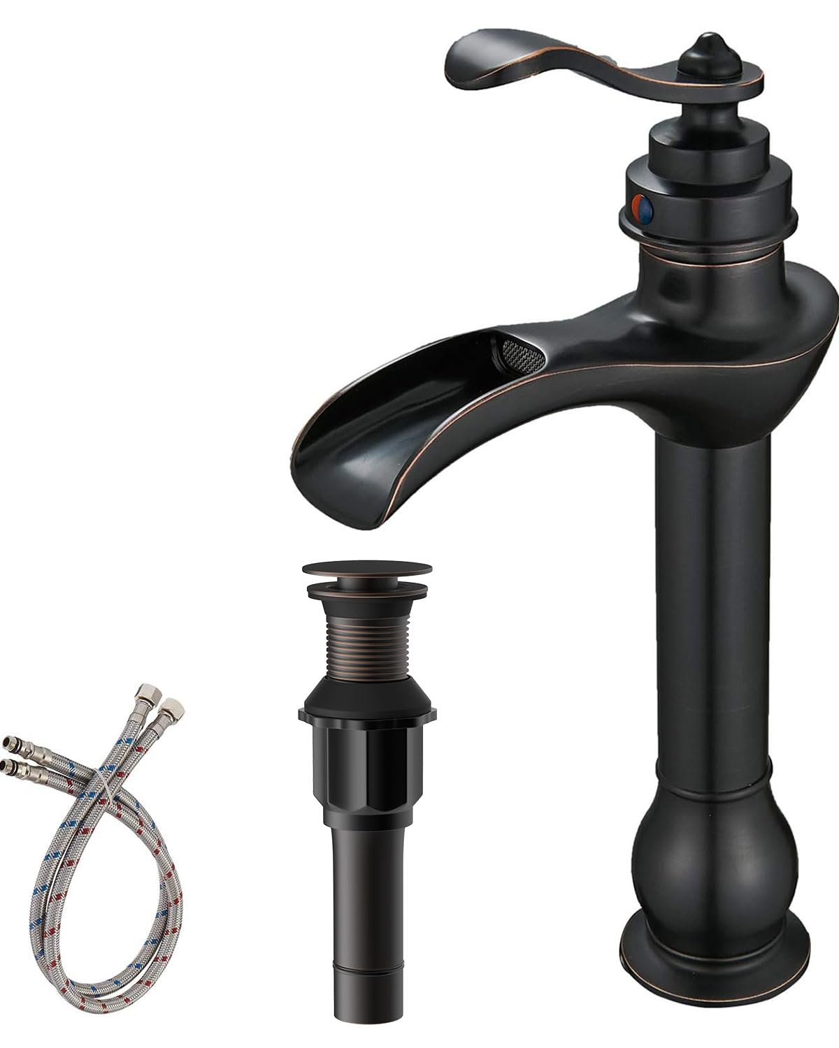 BWE vessel sink faucet in oil rubbed bronze with durable finish for classic bathroom style