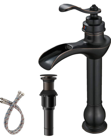 BWE vessel sink faucet in oil rubbed bronze with durable finish for classic bathroom style