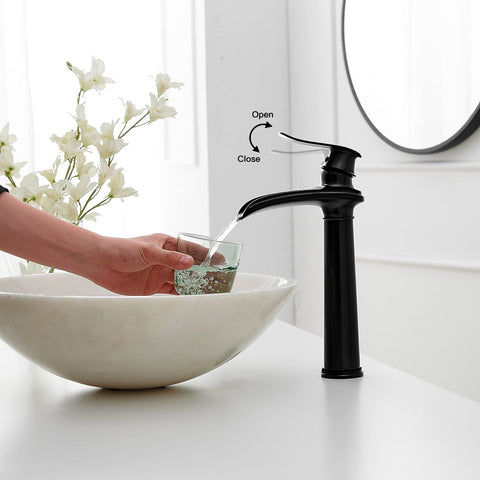BWE Vessel Sink Faucet tall vessel style creates dramatic presence