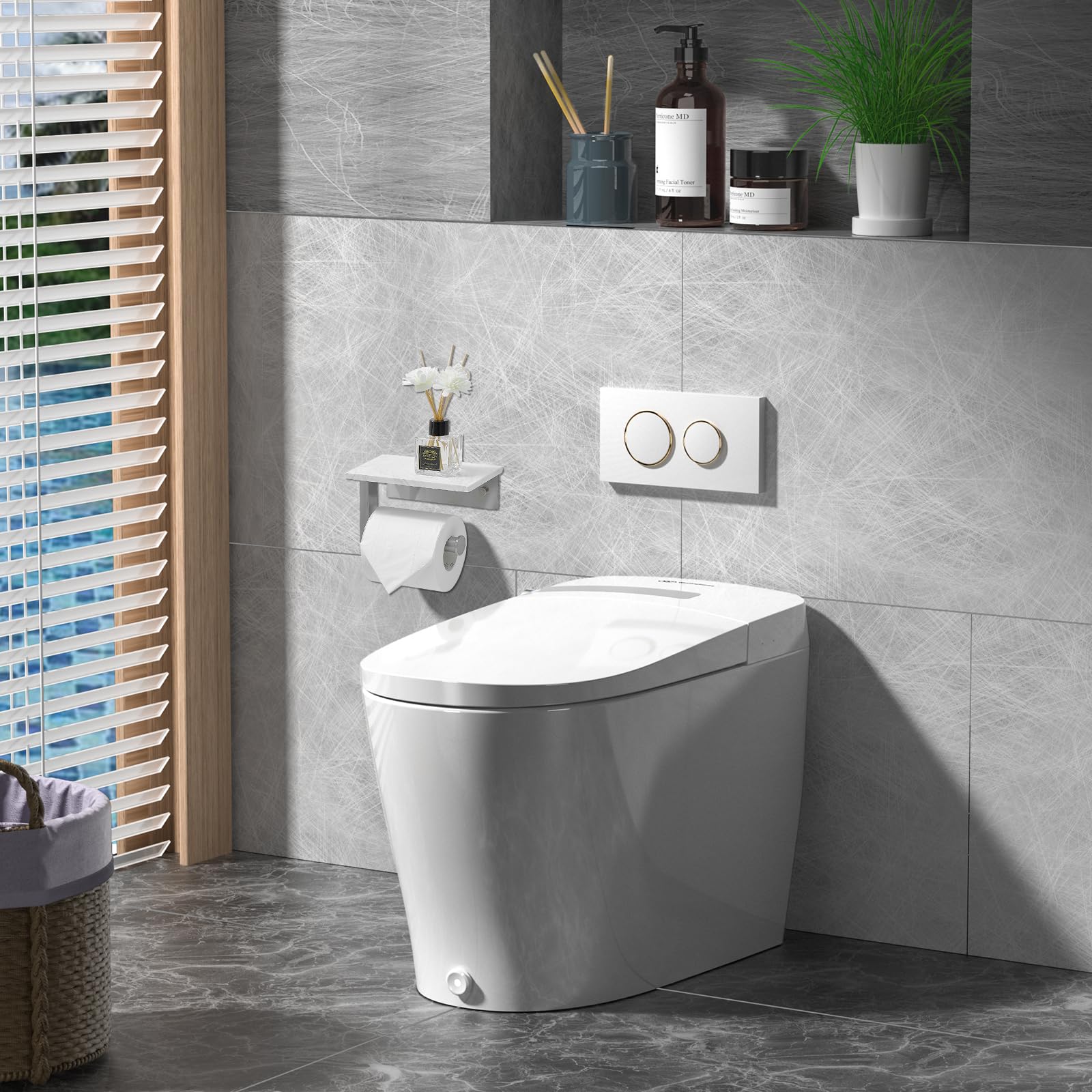 BWE wall mounted holder with shelf installation view for quick setup