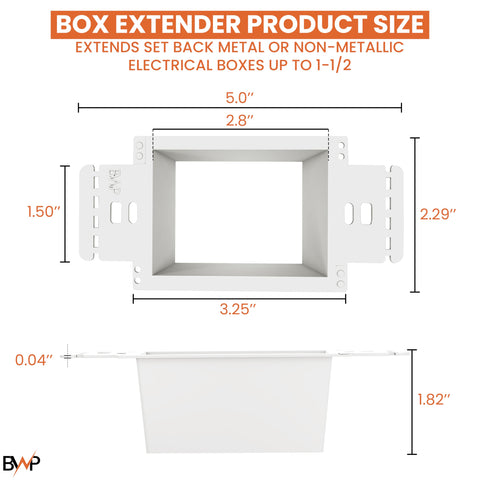 BWP box extender modular setup showing scalable gang sizes for custom configurations