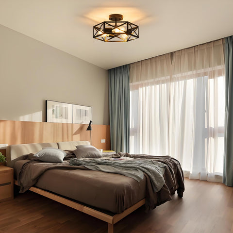 Bwxcie bedroom and foyer lighting adds farmhouse charm and warm glow.