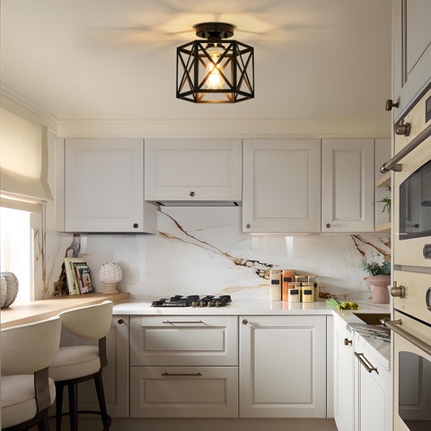 Bwxcie black farmhouse ceiling light ideal for kitchen and entryway use