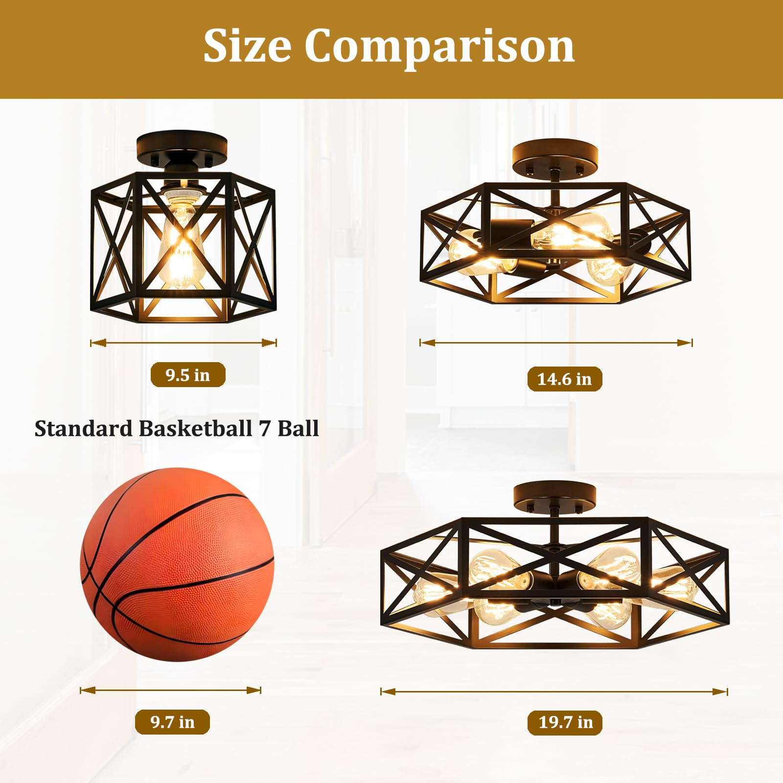 Bwxcie dimmable ceiling light adapts to mood and tasks.