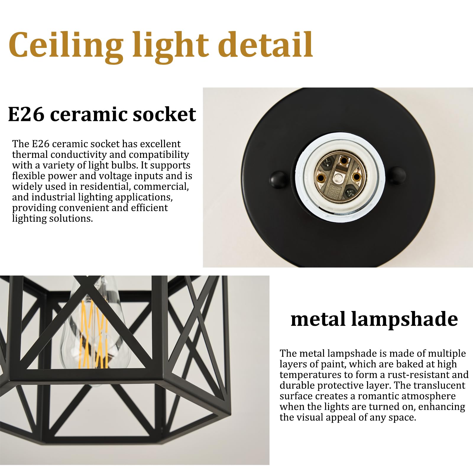 Bwxcie easy installation ceiling light kit for quick upgrades