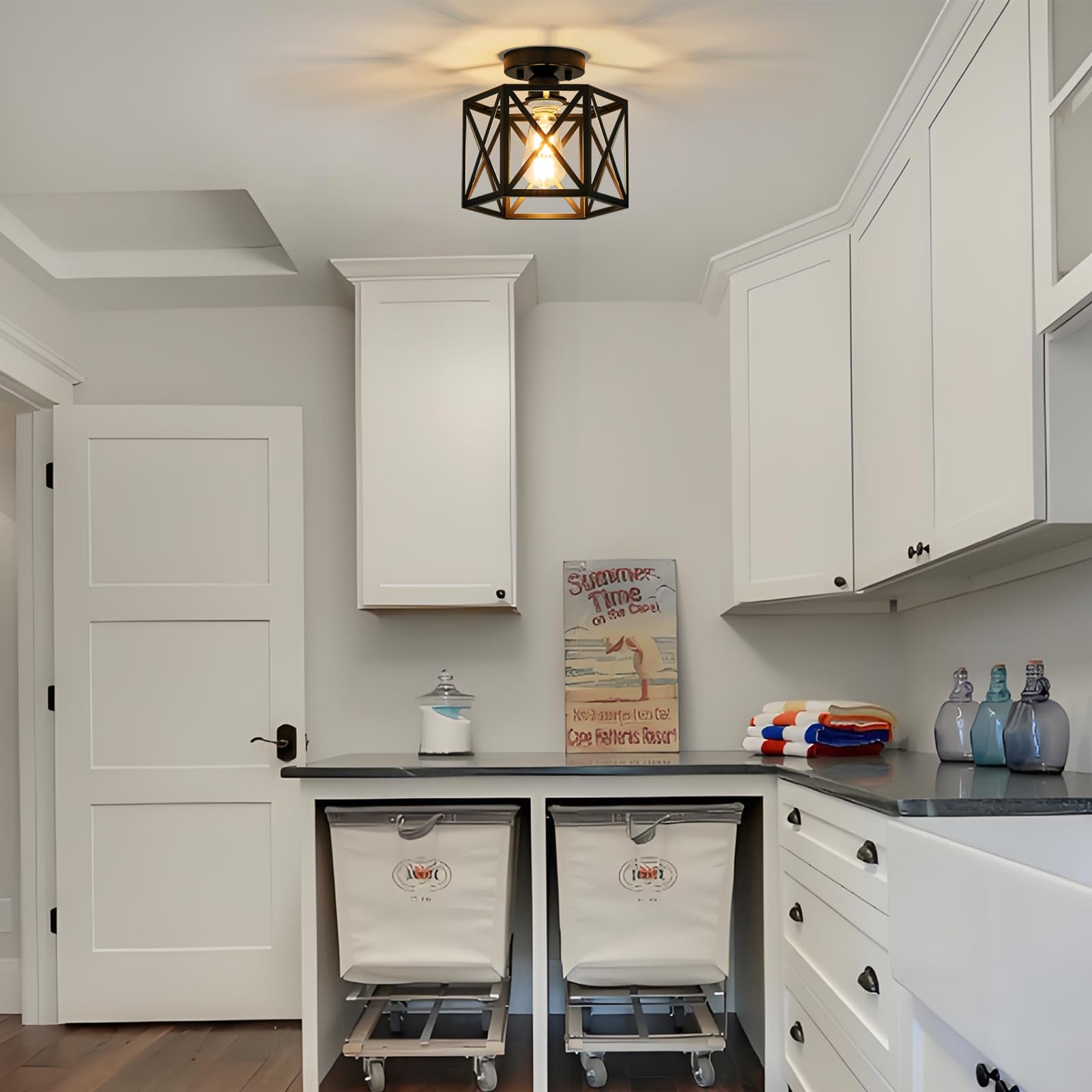 Bwxcie hallway and living spaces ceiling light complements modern interiors