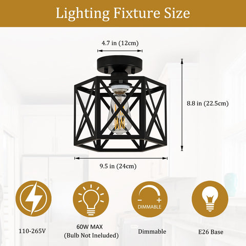 Bwxcie hexagonal metal skeleton ceiling fixture casts decorative ceiling patterns