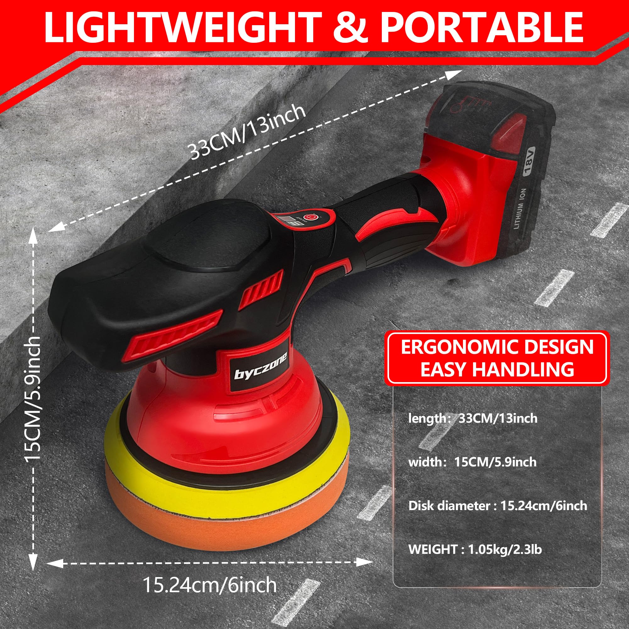 byczone kit includes pads, bonnets, and storage bag for organized detailing.