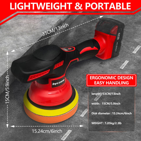 byczone kit includes pads, bonnets, and storage bag for organized detailing.