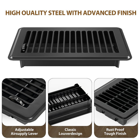 BYEWIRE easy install floor vent shown with no tools required.
