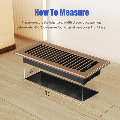 BYEWIRE 4x10 vent cover for floors, walls, or ceilings improves air flow.