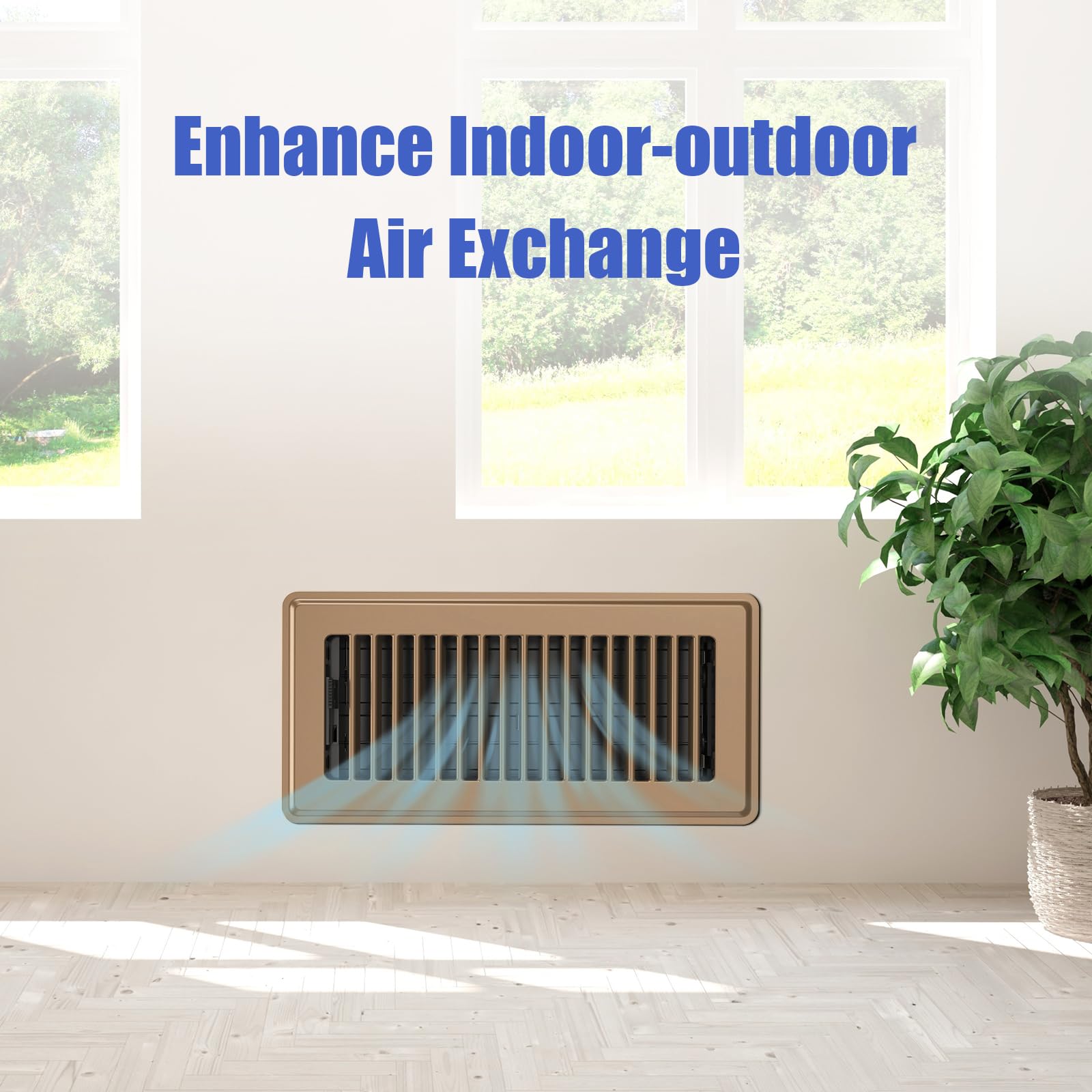 BYEWIRE brown 4x10 vent cover resists staining for easy maintenance.