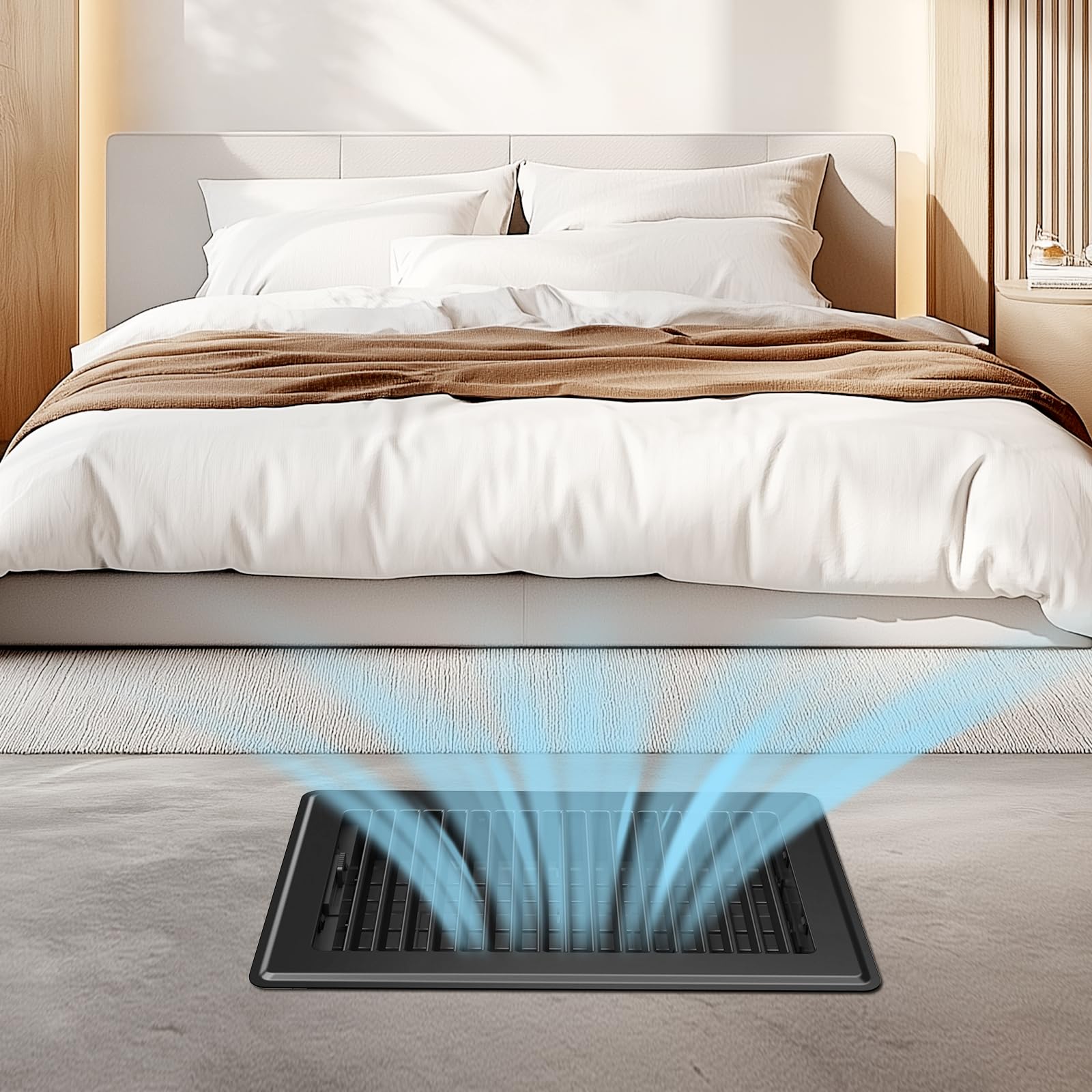 BYEWIRE black finish illustrates modern, low-profile look for walls or floors.