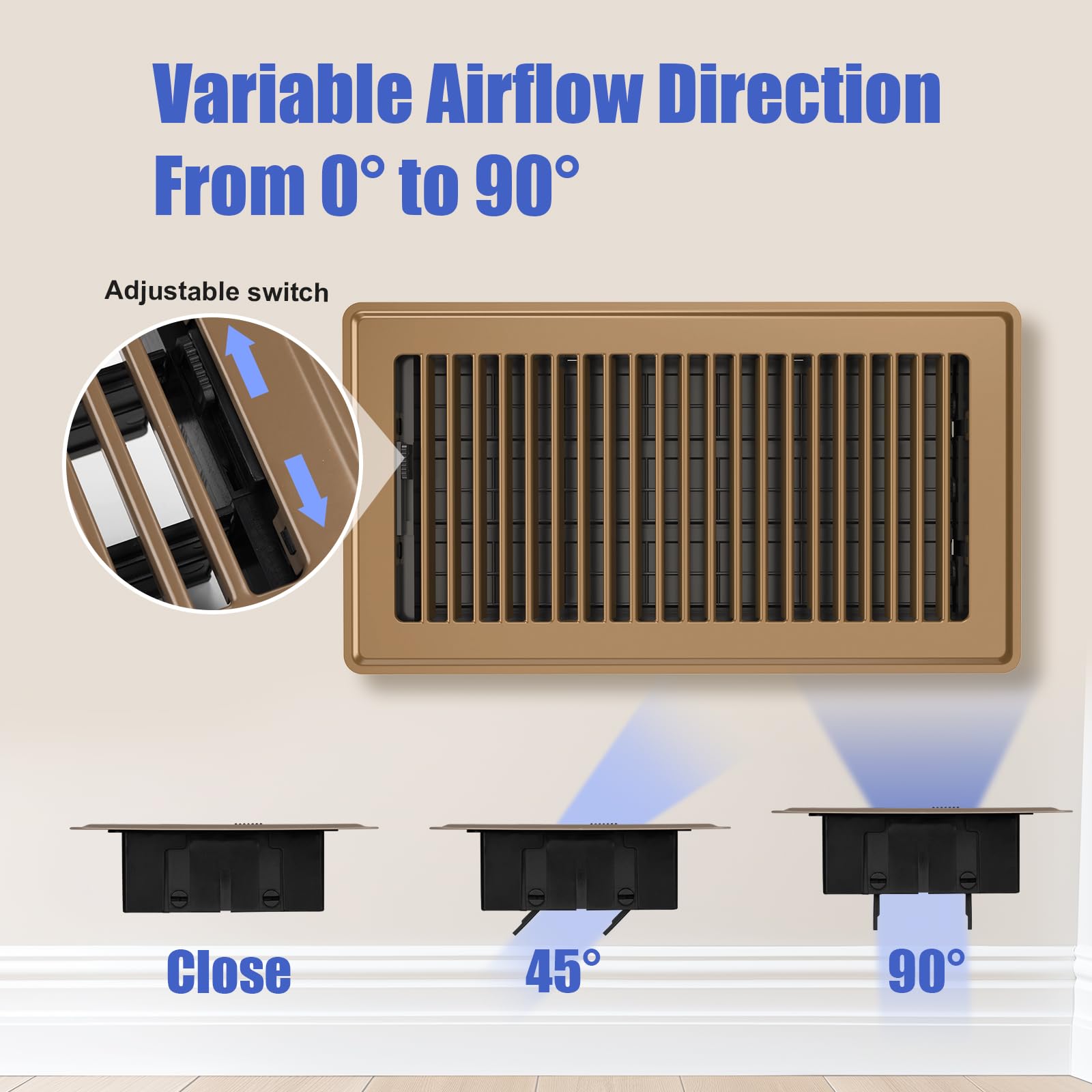 Sturdy brown steel vent cover with rust-resistant coating designed for daily wear.