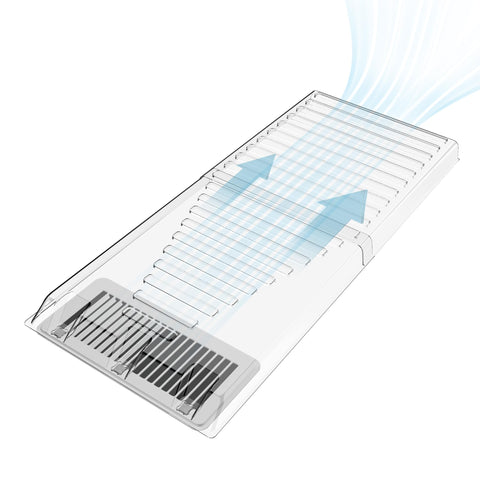 BYEWIRE magnetic vent extender under furniture improves targeted airflow for comfortable rooms