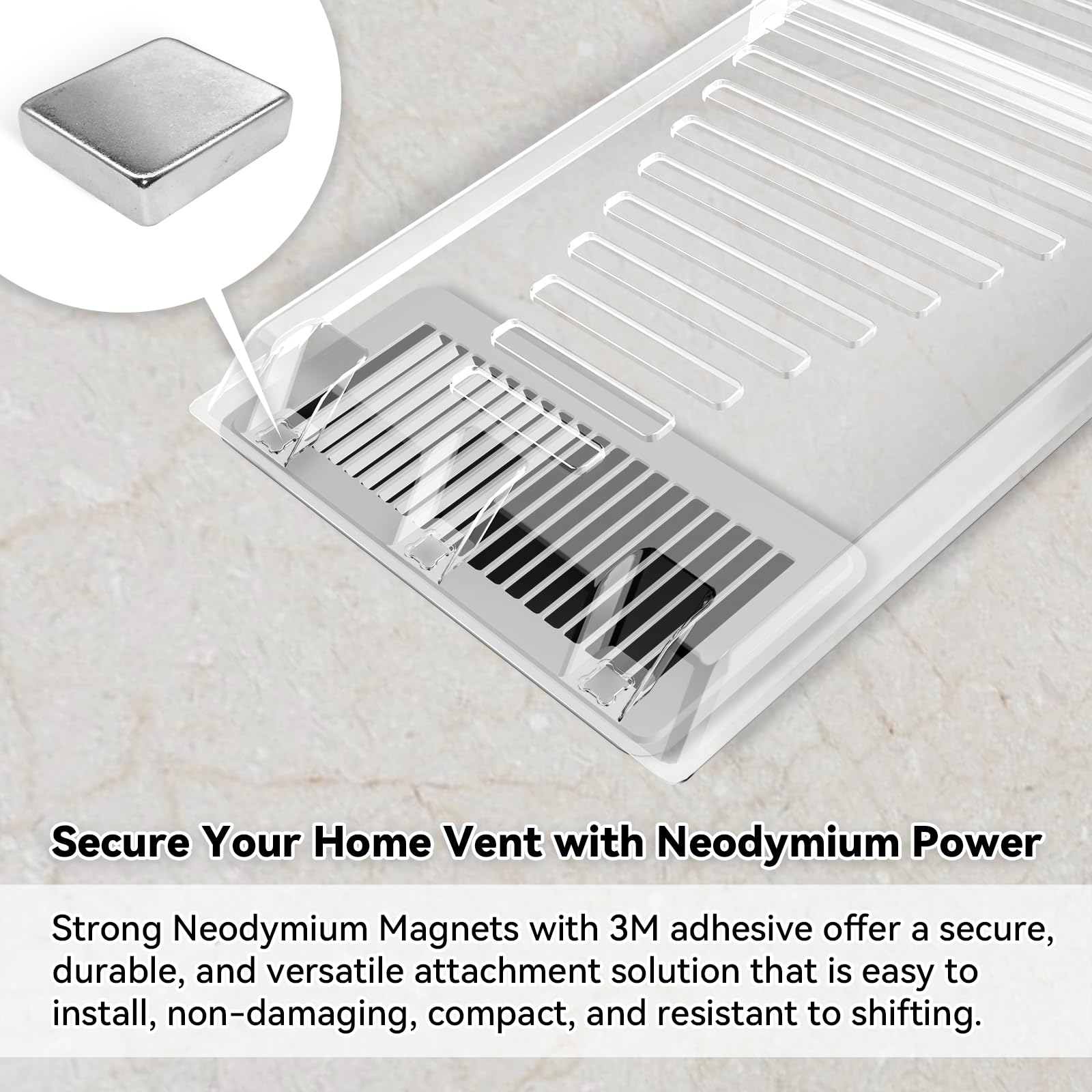 BYEWIRE vent deflector directs air into living areas with furniture nearby