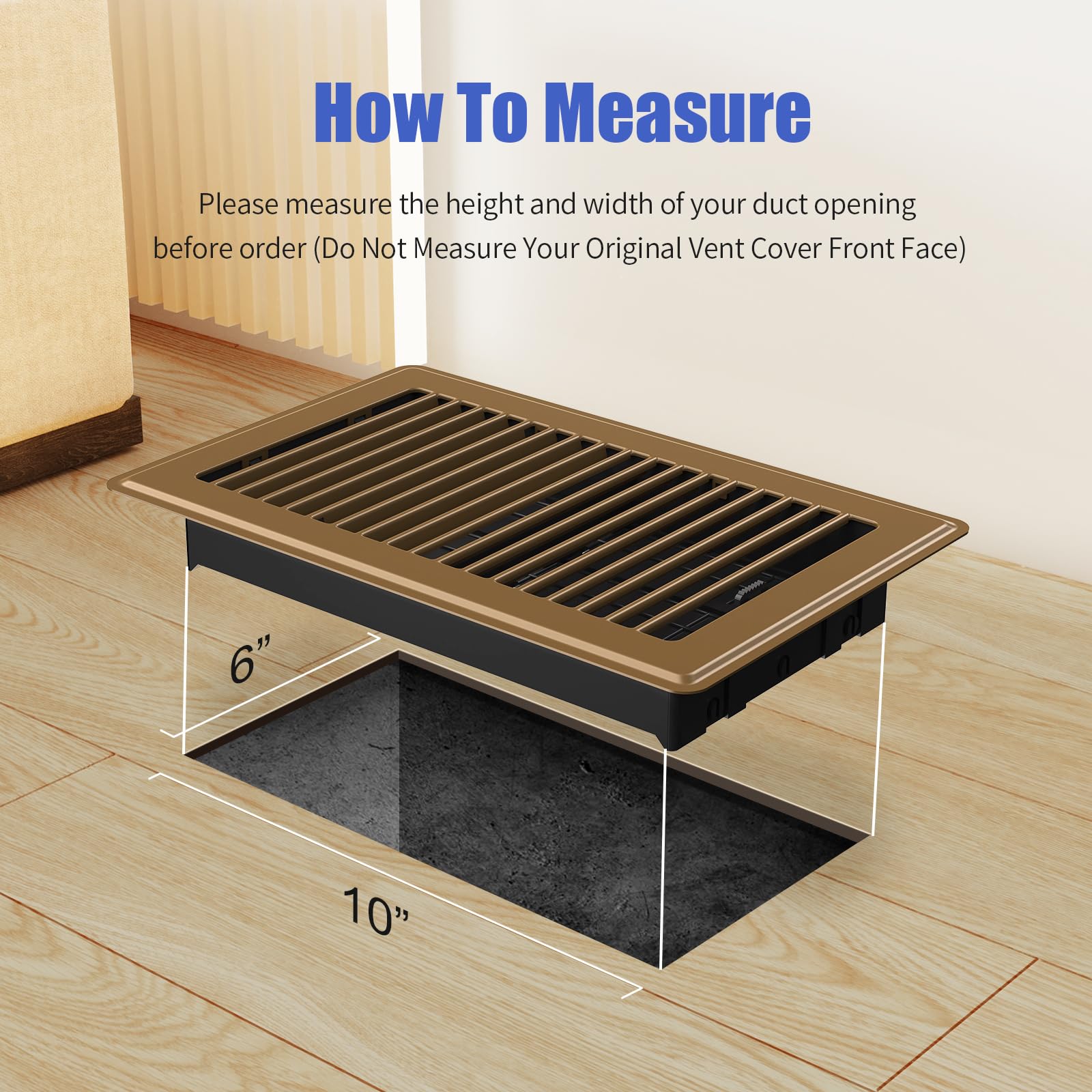 BYEWIRE heavy-duty steel brown vent cover supports daily use with rust-resistant finish.