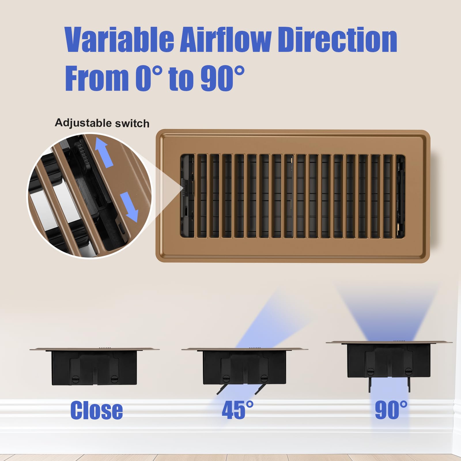 BYEWIRE vent cover with stain-resistant coating for low-maintenance use.