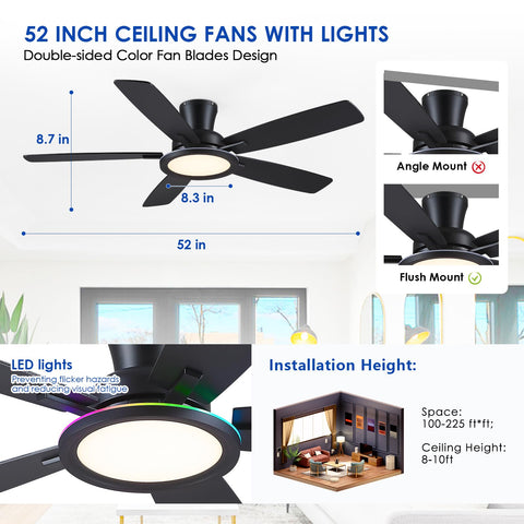 BYKISTOK 3-CCT dimmable LED lighting for mood and task lighting.
