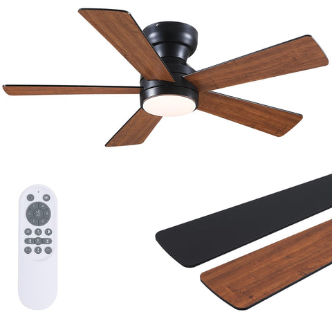 BYKISTOK ceiling fan with flush-mount design for a sleek room