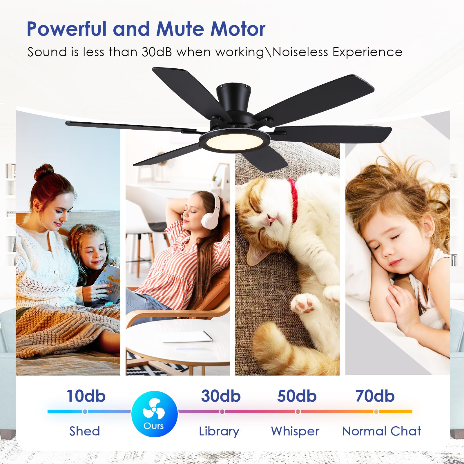 BYKISTOK ceiling fan light panel RGB provides vibrant ambience for living spaces