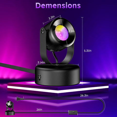 BYQY 7W RGBW spot light remote control enables convenient color and brightness changes
