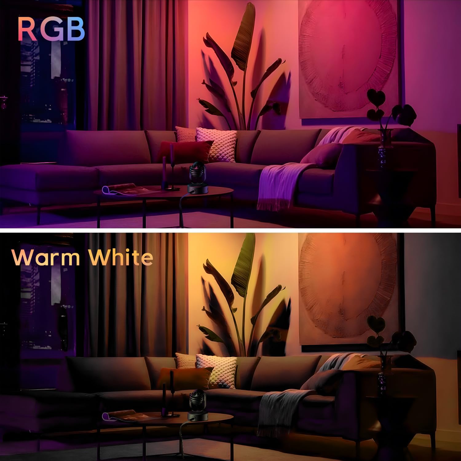 BYQY 7W RGBW spot light side view highlights slim profile for versatile placement