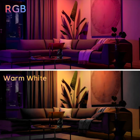 BYQY 7W RGBW spot light side view highlights slim profile for versatile placement