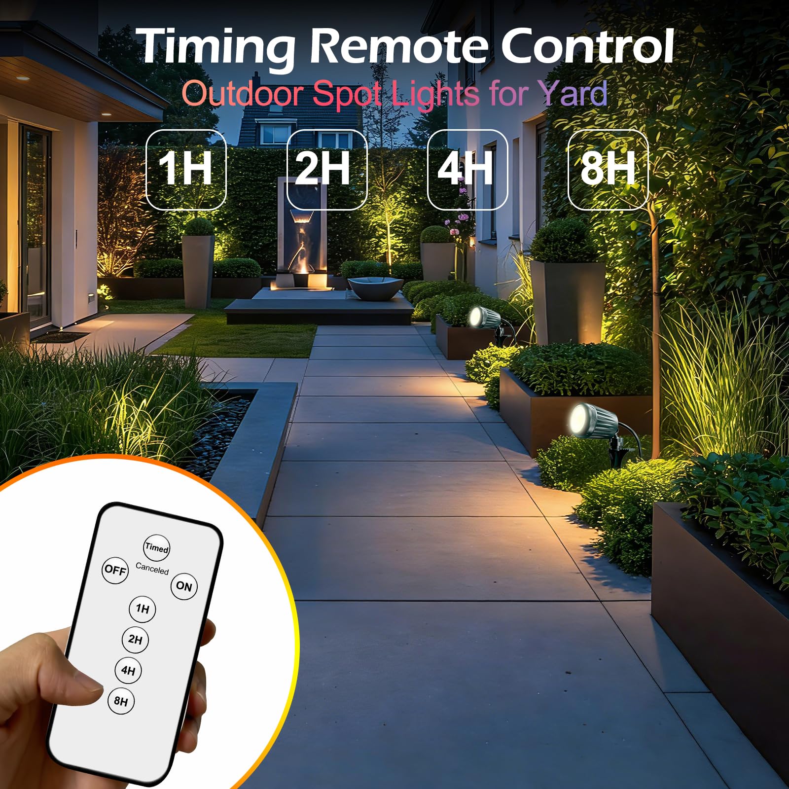 BYQY remote timer control enabling easy outdoor lighting schedules