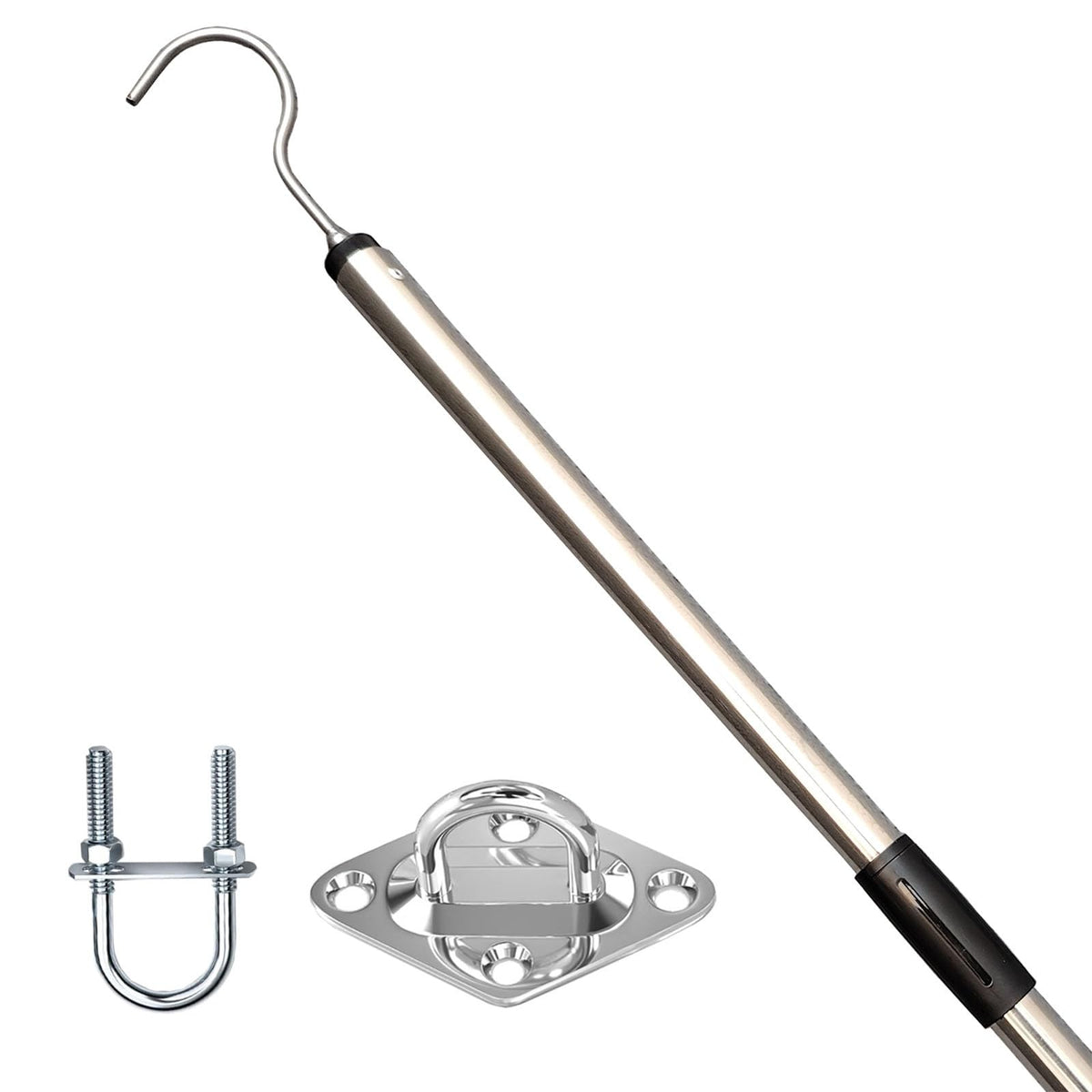 Bytcew attic pull-down kit with dual handles for secure grip