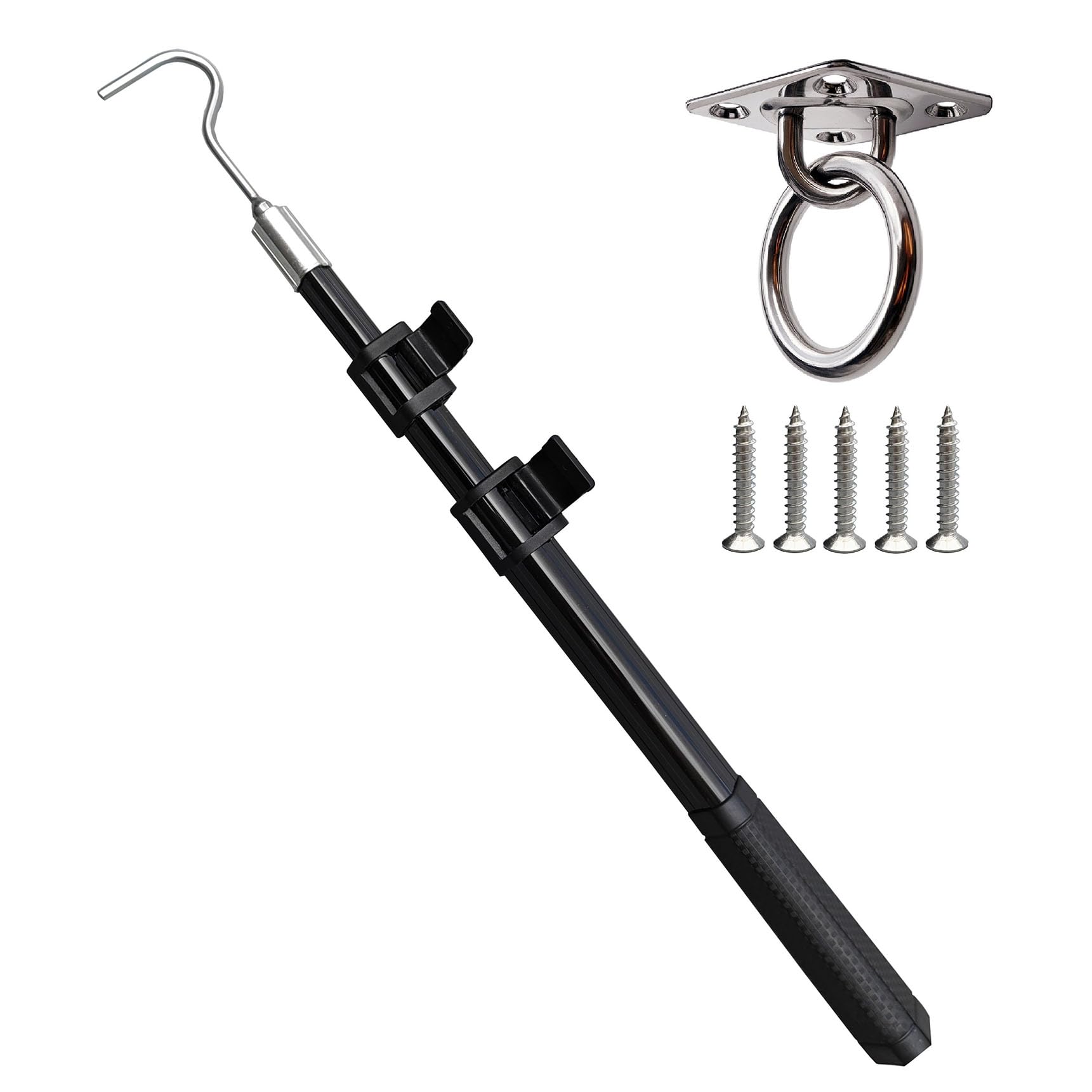 Bytcew extendable attic pull-down hook with adjustable reach and secure grip