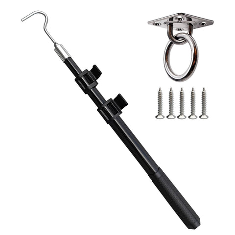Bytcew extendable attic pull-down hook with adjustable reach and secure grip